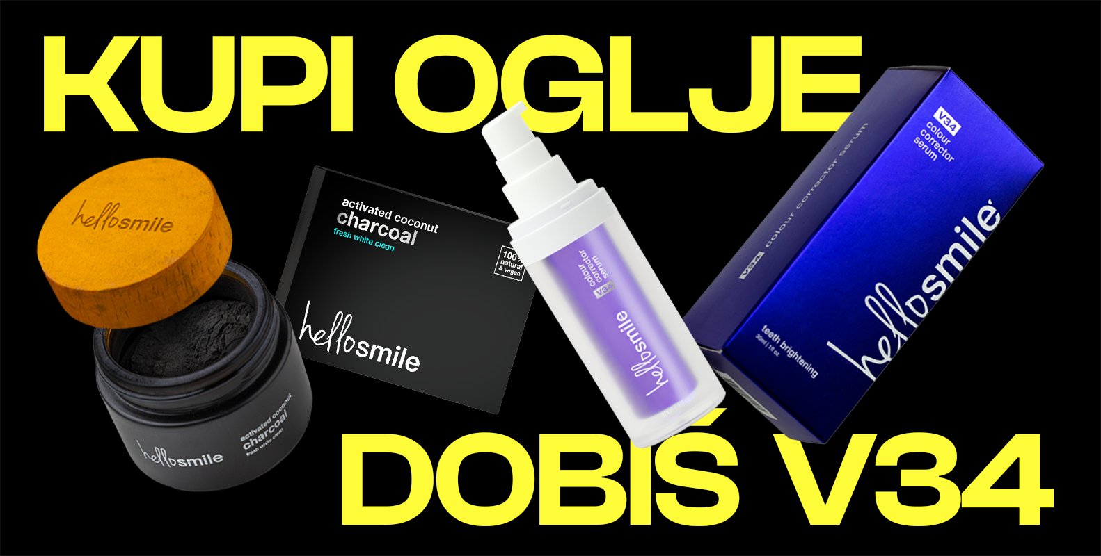 Kupi Aktivno Oglje, Prejmi V34 Serum! - Aktivno Oglje + V34 Serum