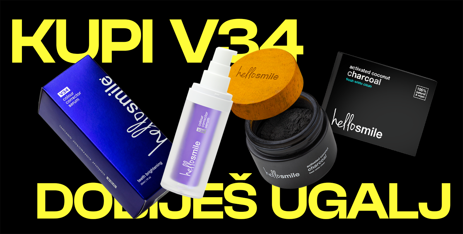 Kupi V34 Serum, Dobiješ Aktivni Ugalj! - V34 Serum + Aktivni Ugalj